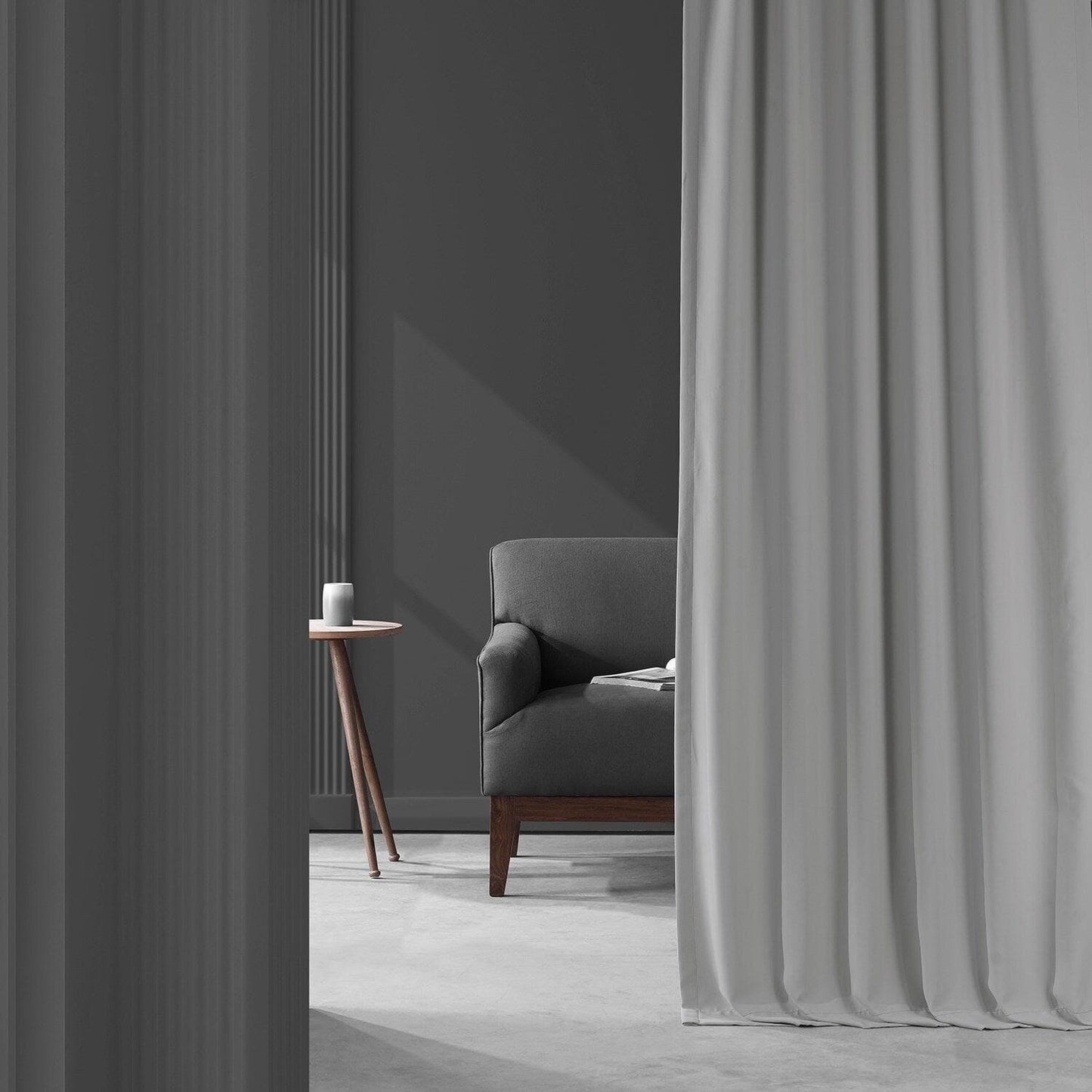 Travertine Greige Performance Woven Hotel Blackout Curtain Pair (2 Panels)