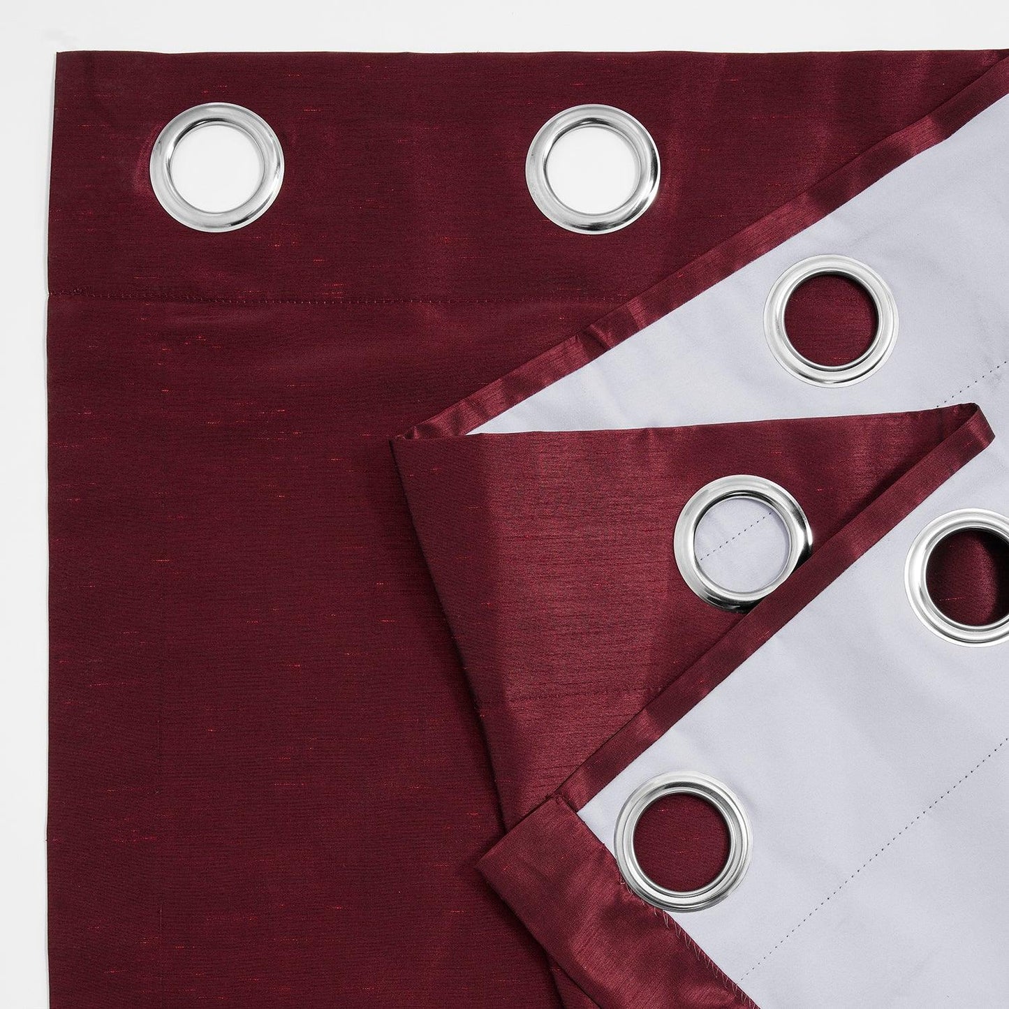 Ruby Grommet Vintage Textured Faux Dupioni Silk Blackout Curtain