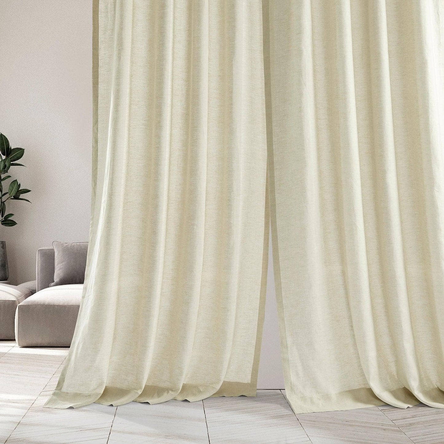 Birch Deluxe French Linen Curtain