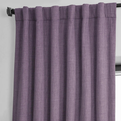 Iris Textured Faux Linen Room Darkening Curtain