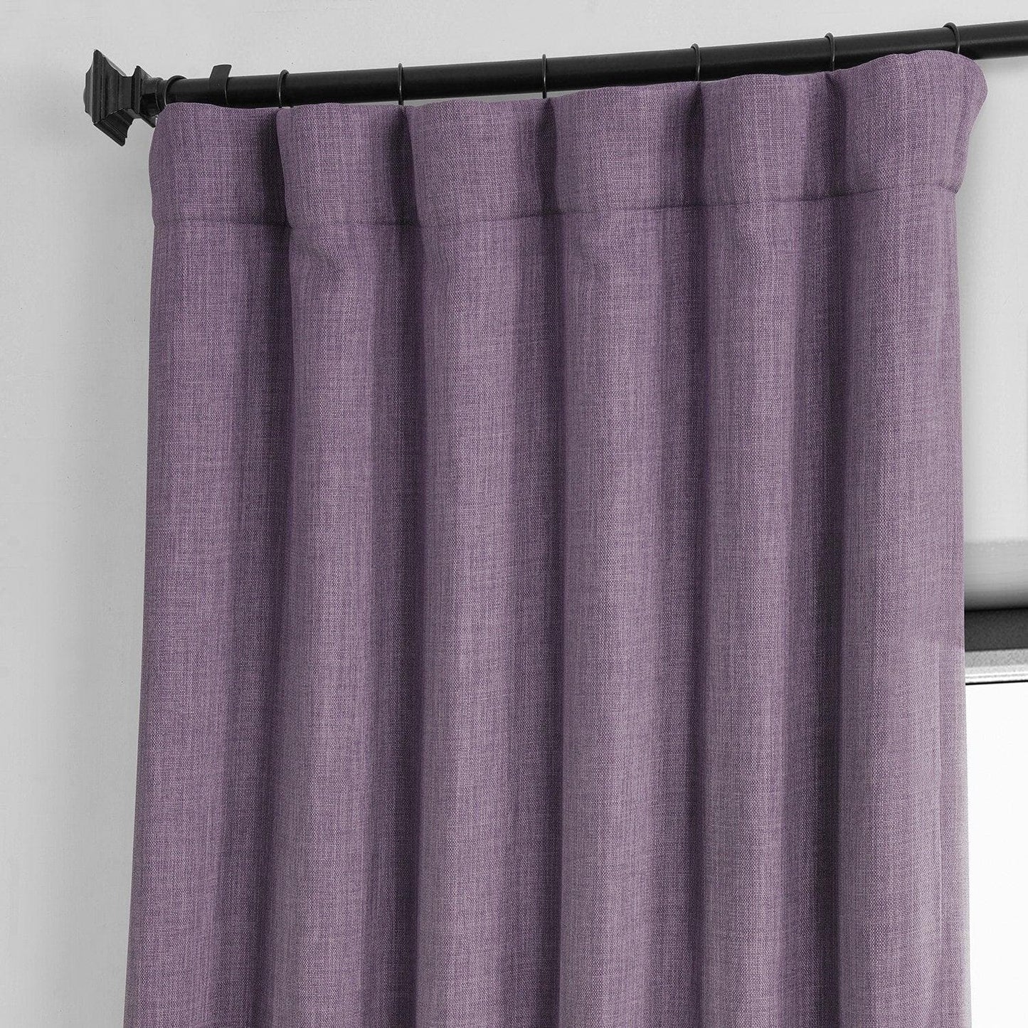 Iris Textured Faux Linen Room Darkening Curtain