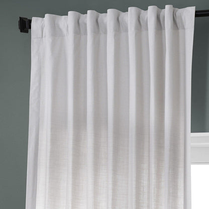 Prime White Dune Textured Cotton Curtain Pair (2 Panels)