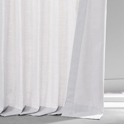 Prime White Dune Textured Cotton Curtain Pair (2 Panels)
