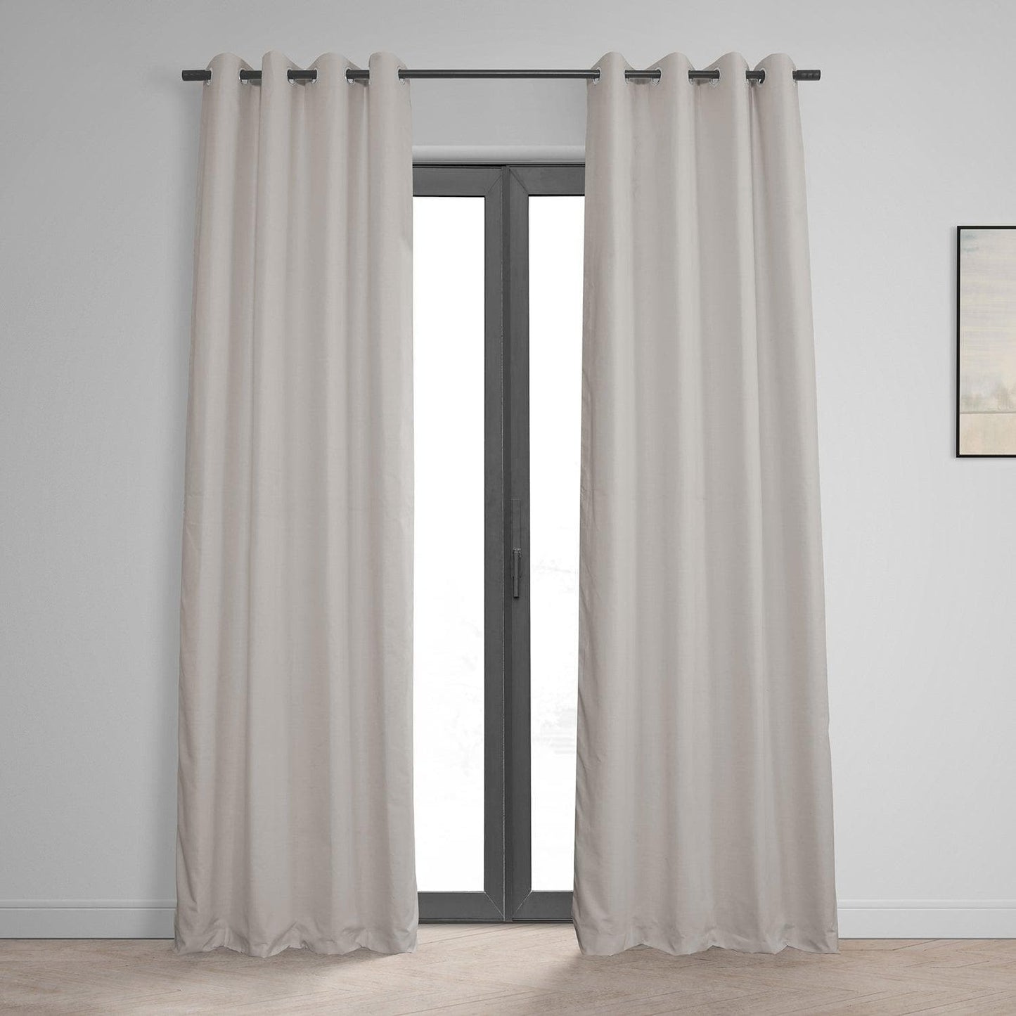 Grommet  Textured Cotton Hotel Blackout Curtain
