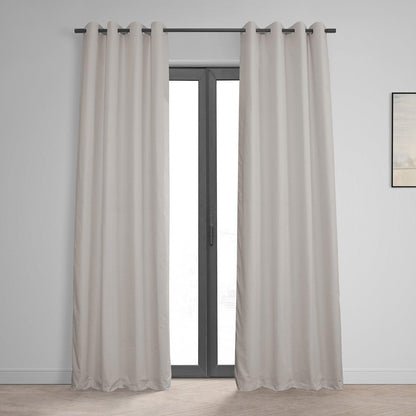 Grommet  Textured Cotton Hotel Blackout Curtain