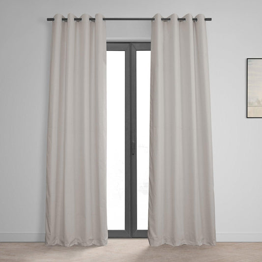 Grommet  Textured Cotton Hotel Blackout Curtain