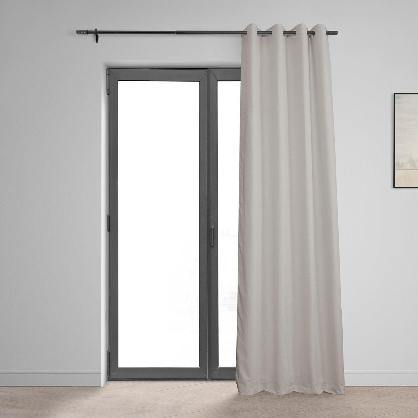 Grommet  Textured Cotton Hotel Blackout Curtain