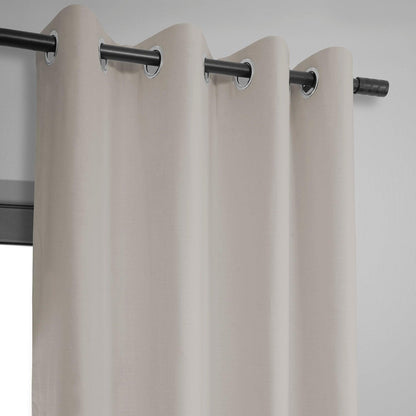 Grommet  Textured Cotton Hotel Blackout Curtain