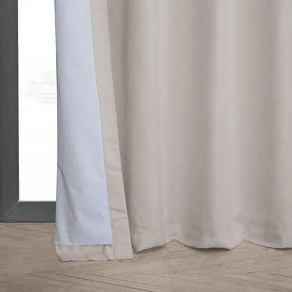 Grommet  Textured Cotton Hotel Blackout Curtain