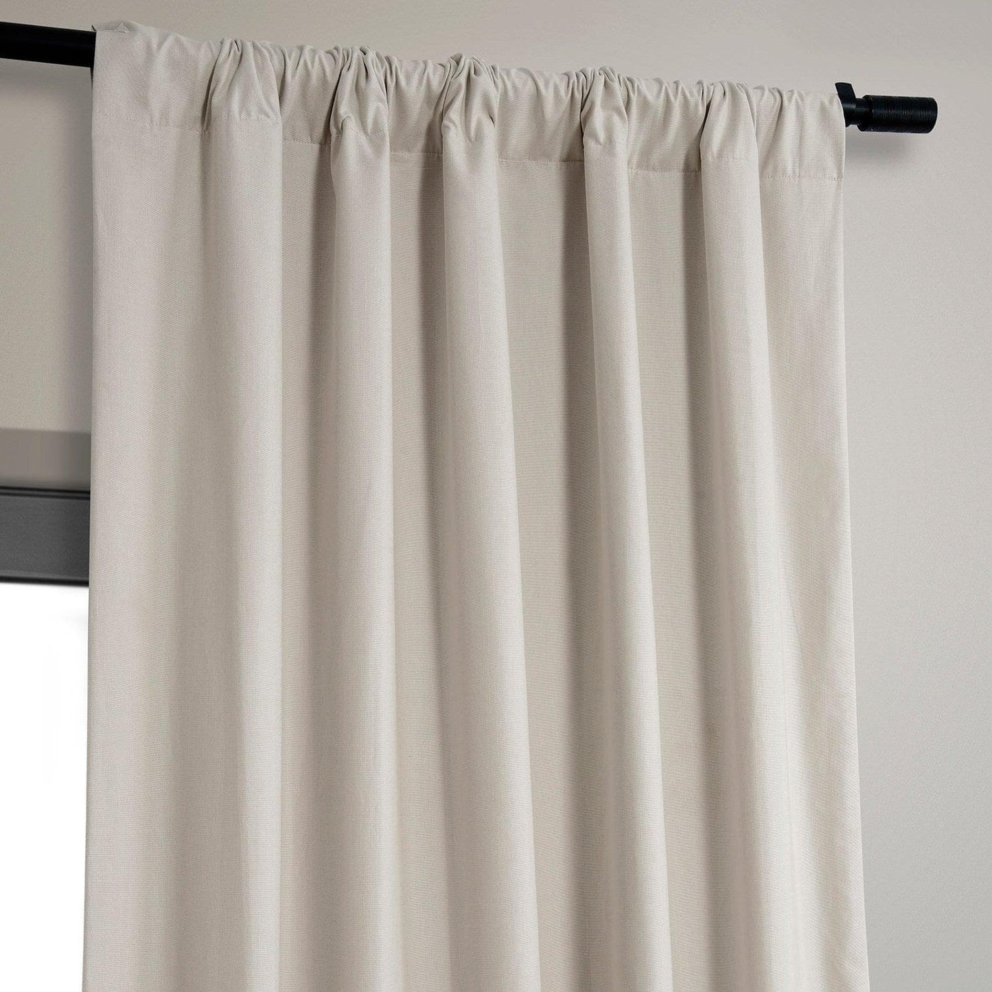 Fable Beige Dune Textured Cotton Hotel Blackout Curtain