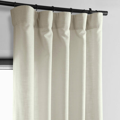 Light Tan Classic Faux Linen Curtain