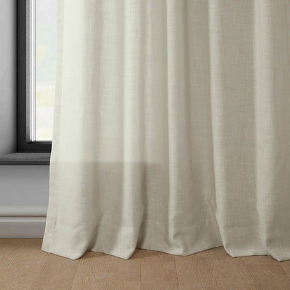 Light Tan Classic Faux Linen Curtain