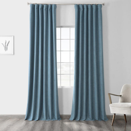 Thermal Cross Linen Weave Blackout Curtain