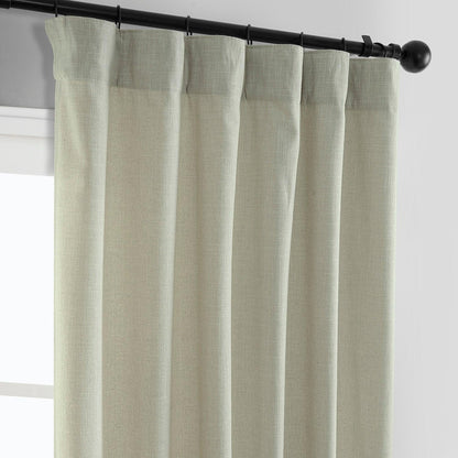 Greige Simply Faux Linen Curtain Pair (2 Panels)