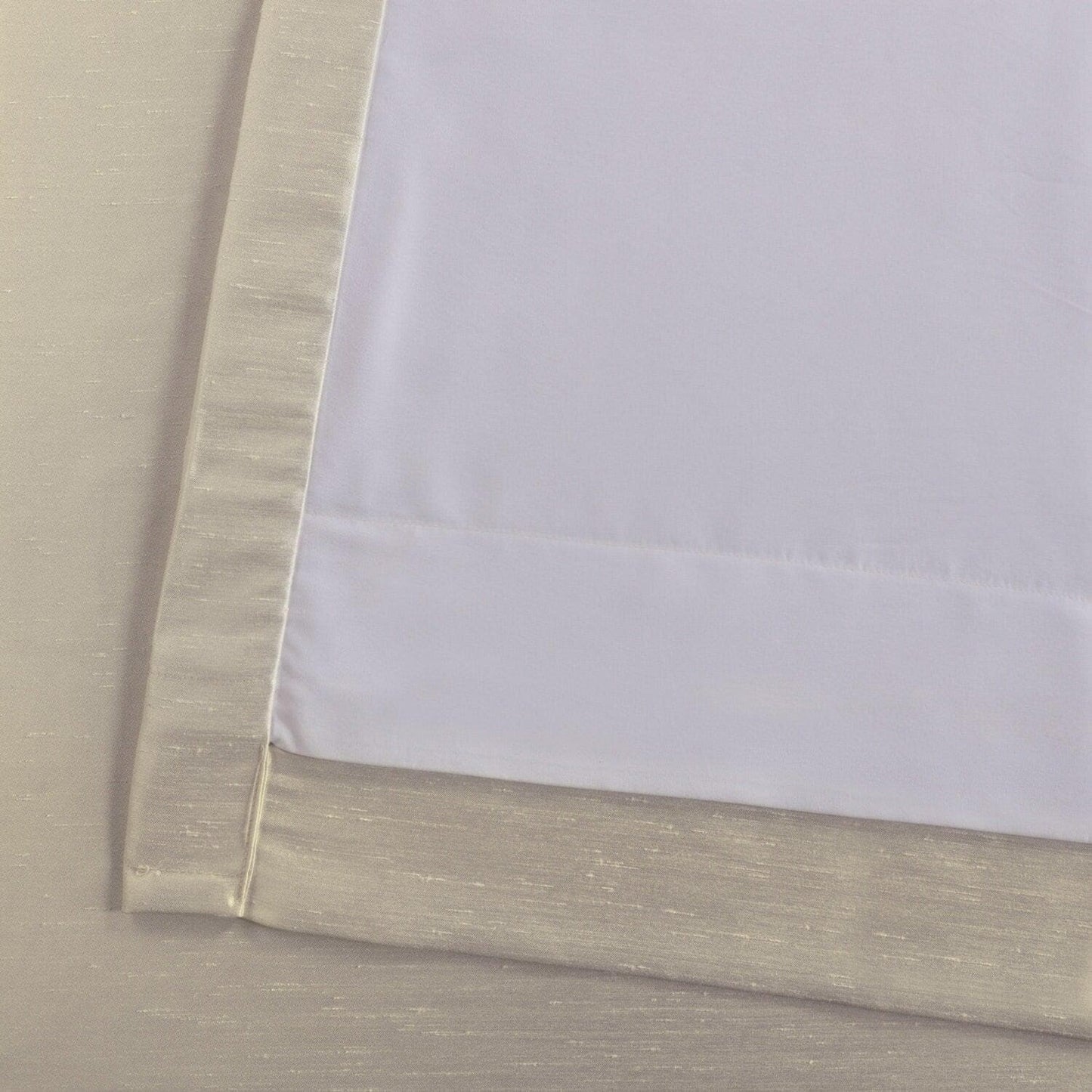 Translucent Cream Yarn Dyed Faux Dupioni Silk Room Darkening Curtain