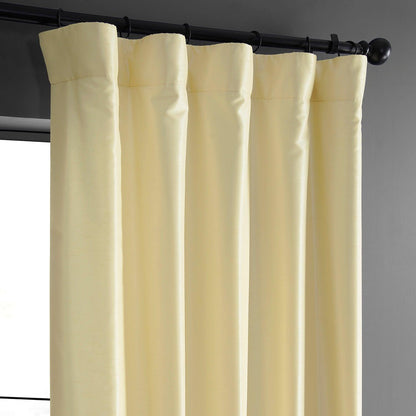 Crescent Moon Vintage Textured Faux Dupioni Silk Curtain