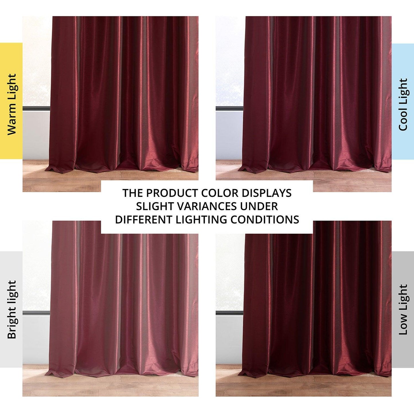 Ruby Grommet Vintage Textured Faux Dupioni Silk Blackout Curtain