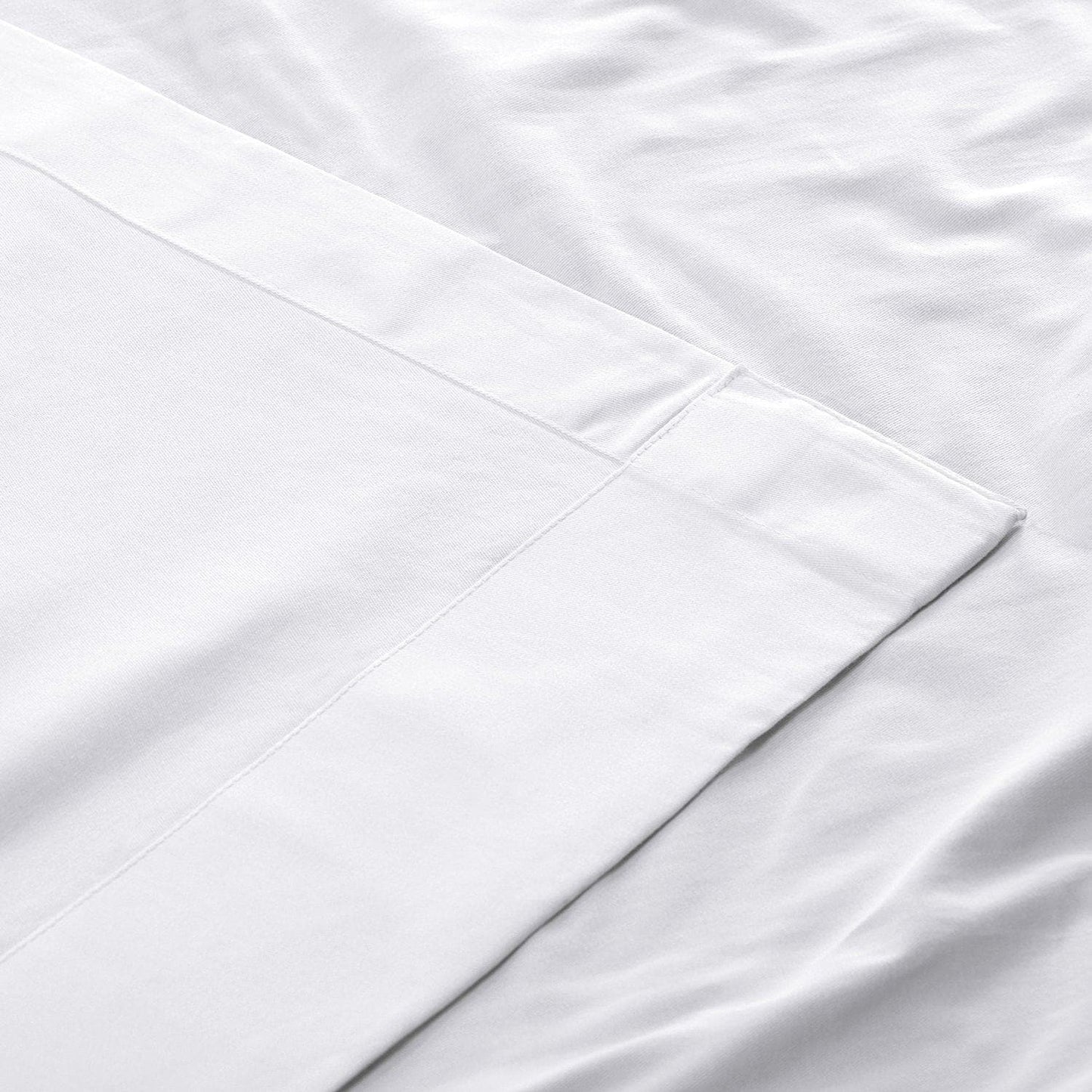 Whisper White Tie-Top Solid Cotton Curtain