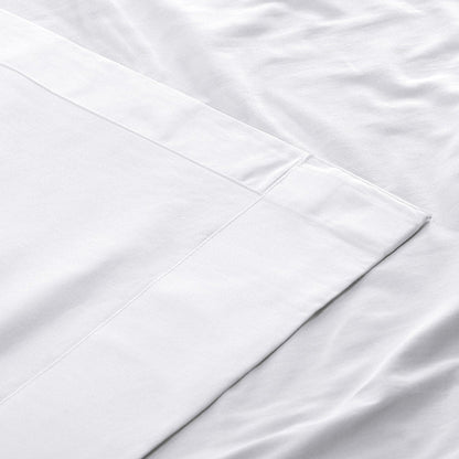 Whisper White Tie-Top Solid Cotton Curtain