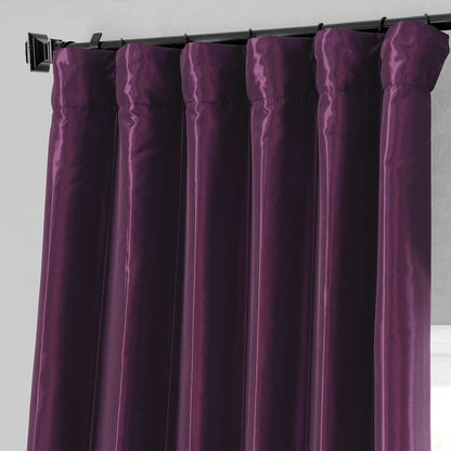 Royal Port Solid Faux Silk Taffeta Room Darkening Curtain