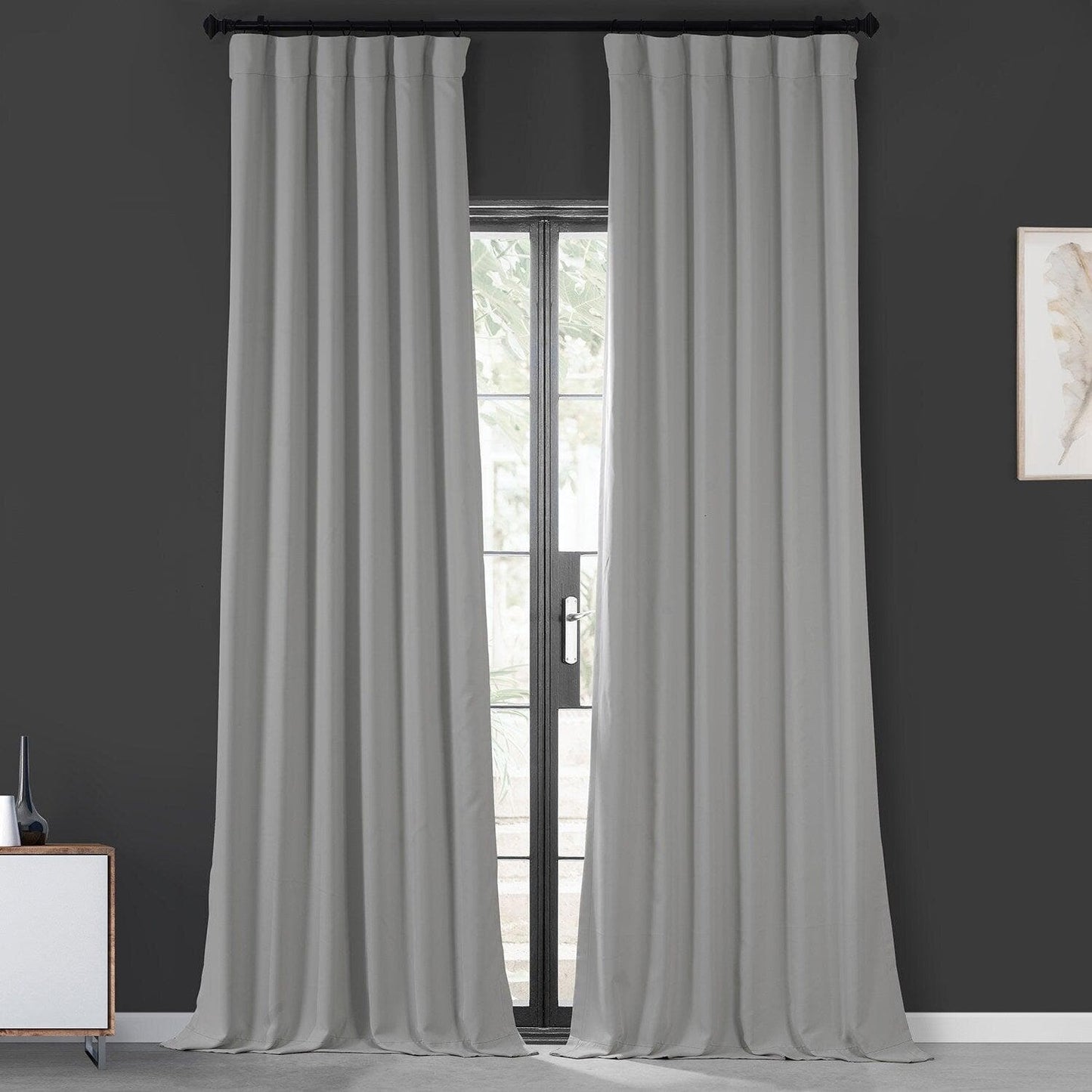 Travertine Greige Performance Woven Hotel Blackout Curtain Pair (2 Panels)