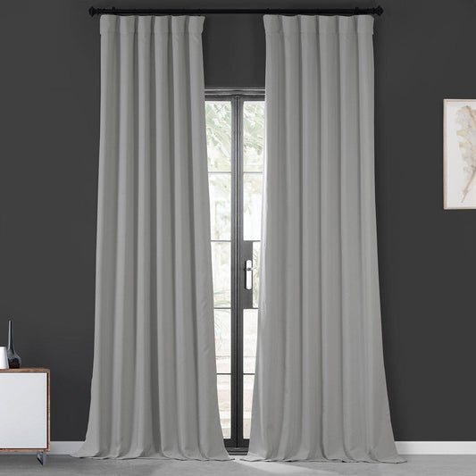 Travertine Greige Performance Woven Hotel Blackout Curtain Pair (2 Panels)