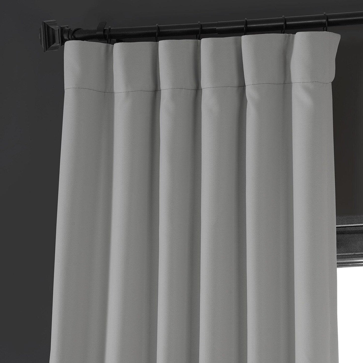 Travertine Greige Performance Woven Hotel Blackout Curtain Pair (2 Panels)
