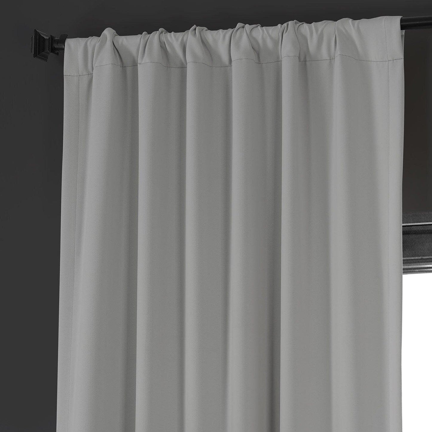 Travertine Greige Performance Woven Hotel Blackout Curtain Pair (2 Panels)
