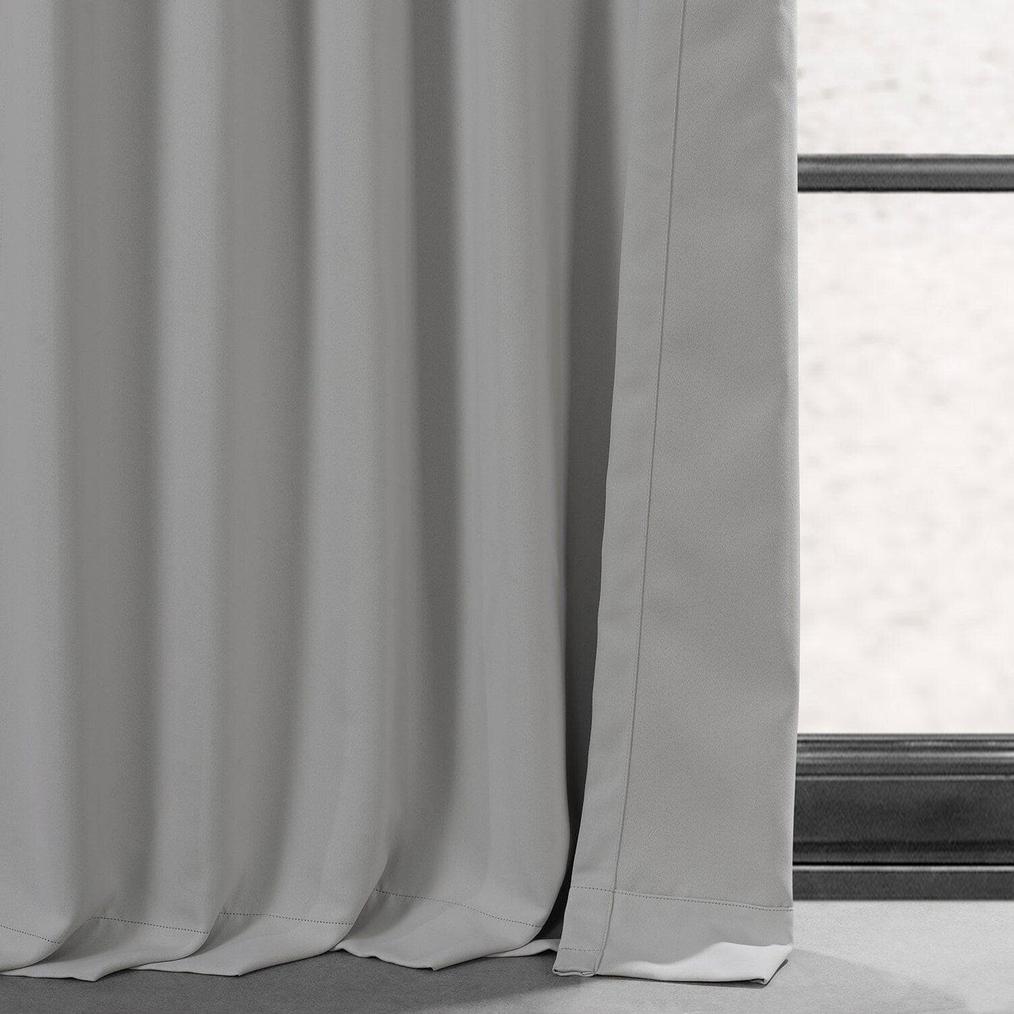 Travertine Greige Performance Woven Hotel Blackout Curtain Pair (2 Panels)