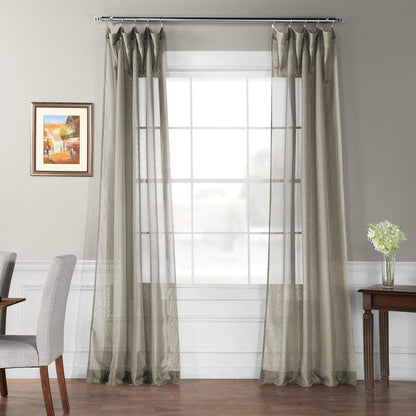 Double Layered Museum Grey Sheer Curtain