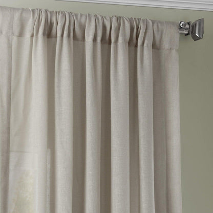 Textured Faux Linen Sheer Curtain