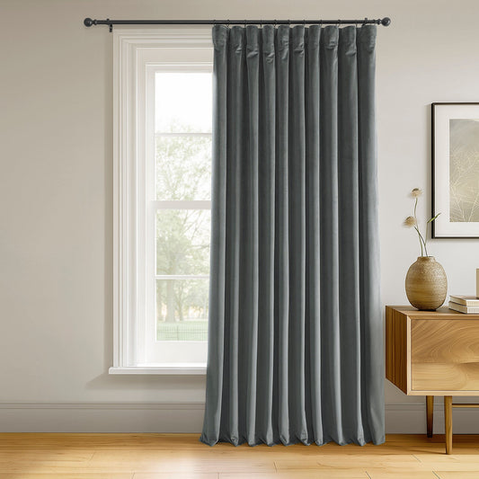 Extra Wide Velvet Blackout Curtain
