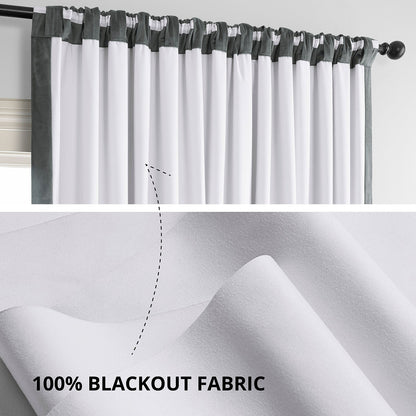 Extra Wide Velvet Blackout Curtain