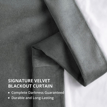 Extra Wide Velvet Blackout Curtain